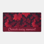 Vurige rode herfstbladeren bureaumat (Voorkant)