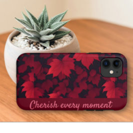 Vurige rode herfstbladeren Case-Mate iPhone case