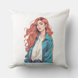 Vurige roodharige esthetiek kussen