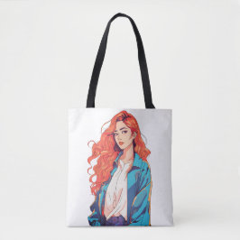 Vurige roodharige esthetiek tote bag