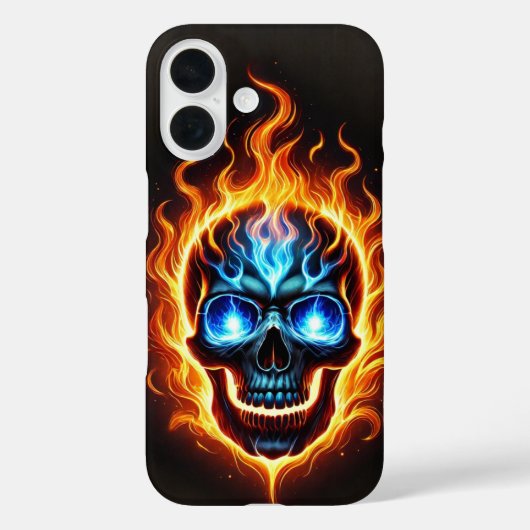 vurige schedel Case-Mate iPhone case (Achterkant)