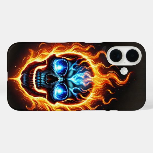 vurige schedel Case-Mate iPhone case (Achterkant (horizontaal))