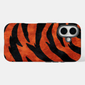 Vurige Sinaasappel & Zwarte Tijger Strepen Telefoo Case-Mate iPhone Case (Achterkant (horizontaal))