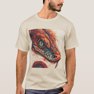 Vurige Slang met Dynamische Energie T-shirt