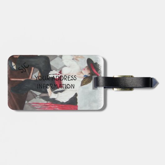 VURIGE SPAANSE DANSER GEPERSONALISEERD BAGAGELABEL (Achterkant horizontaal)