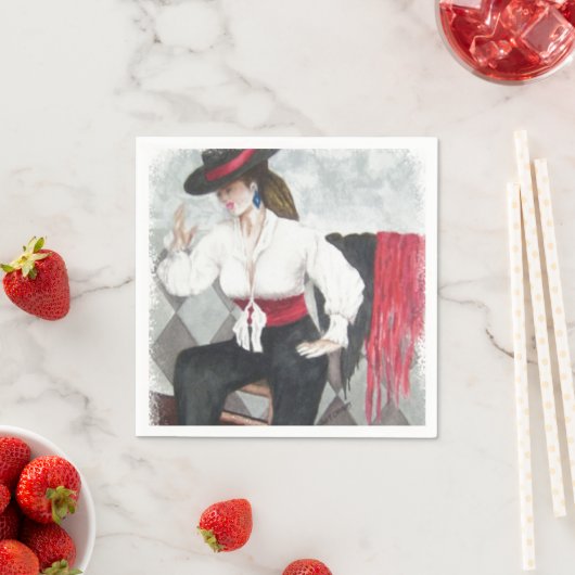 VURIGE SPAANSE DANSER PAPIEREN SERVETTEN (Insitu)