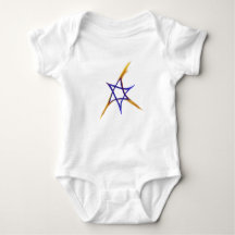 Vurige ster van David Baby Bodysuit