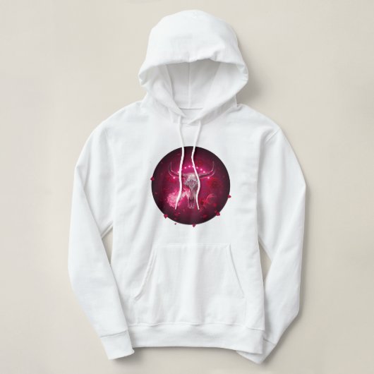 Vurige Stier Schedel Hoodie 🔥🌹 (Design voorkant)
