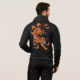 Vurige Tijger: Aziatisch Krachtig Design Hoodie