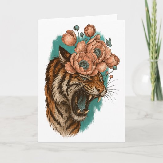 Vurige tijgerbloei bedankkaart (Voorkant)