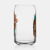 Vurige tijgerbloei blikvorm glas (Rechts)