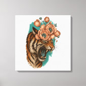 Vurige tijgerbloei canvas afdruk (Voorkant)