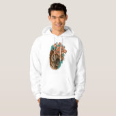 Vurige tijgerbloei hoodie (Voorkant volledig)