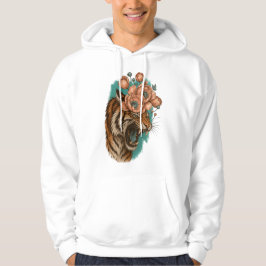 Vurige tijgerbloei hoodie
