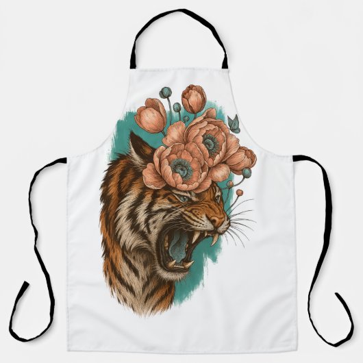 Vurige tijgerbloei schort (Voorkant)