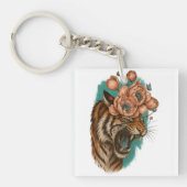 Vurige tijgerbloei sleutelhanger (voorkant)