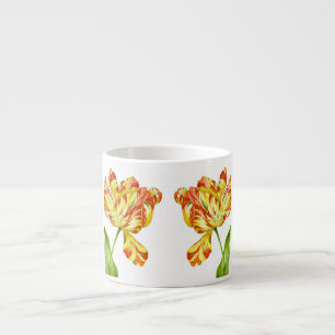Vurige tulpen op een espresso-Mok Espresso Kop