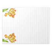 Vurige tulpen op een groot Notitieblok (Voorkant)