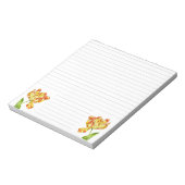 Vurige tulpen op een middelgroot Notitieblok (Linkerzijde)