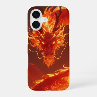 Vurige Vuurdraak | Mythische Vlam Draak Fantasie iPhone 16 Hoesje