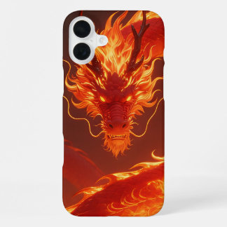 Vurige Vuurdraak | Mythische Vlam Draak Fantasie iPhone 16 Plus Hoesje