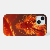 Vurige Vuurdraak | Mythische Vlamdraak Fantasie iPhone 15 Case (Achterkant horizontaal)
