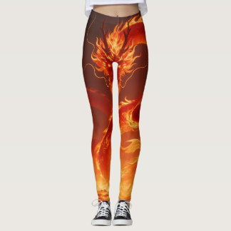 Vurige Vuurdraak | Mythische Vlamdraak Fantasie Leggings