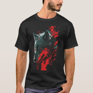 Vurige Wolf in Actie T-shirt