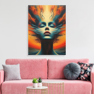 Vurige Ziel Canvas Afdruk