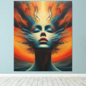 Vurige Ziel Canvas Afdruk (Insitu (Houten vloer))