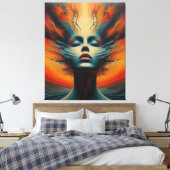 Vurige Ziel Canvas Afdruk (Insitu (Slaapkamer))
