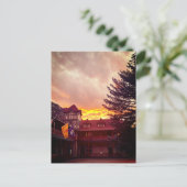 Vurige zonsondergang over de Redstone Inn Briefkaart (Staand voorkant)