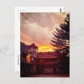 Vurige zonsondergang over de Redstone Inn Briefkaart (Voorkant / Achterkant)