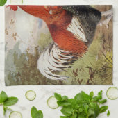 Vute Country boerderij haan hen keuken handdoek (Gevouwen)