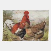 Vute Country boerderij haan hen keuken handdoek (Horizontaal)