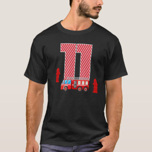 Vuur 11e verjaardag jongen 11 jaar oude gevechtsst t-shirt