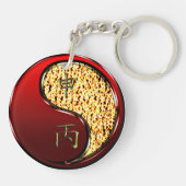 Vuur aap sleutelhanger (Achterkant)