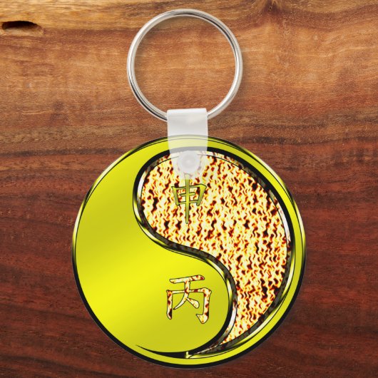 Vuur aap sleutelhanger (Achterkant)