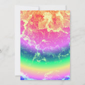 Vuur Abstract met Rainbow Colors Genereric Party Kaart (Achterkant)