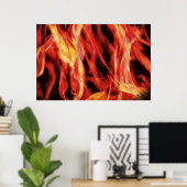 Vuur Abstract Vlam Heet Uitzicht Kunst Poster (Thuiskantoor)