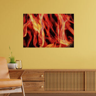 Vuur Abstract Vlam Heet Uitzicht Kunst Poster