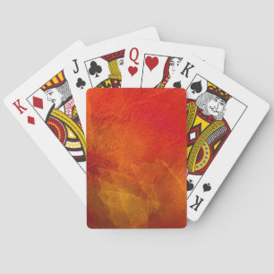 Vuur - Abstracte achtergrondkunst in diep oranje Speelkaarten