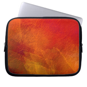 Vuur - Abstracte Kunst in Oranje, Geel, Rood Laptop Sleeve