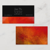 Vuur - Abstracte kunst in Oranje, geel, rood Visitekaartje (Voorkant / Achterkant)
