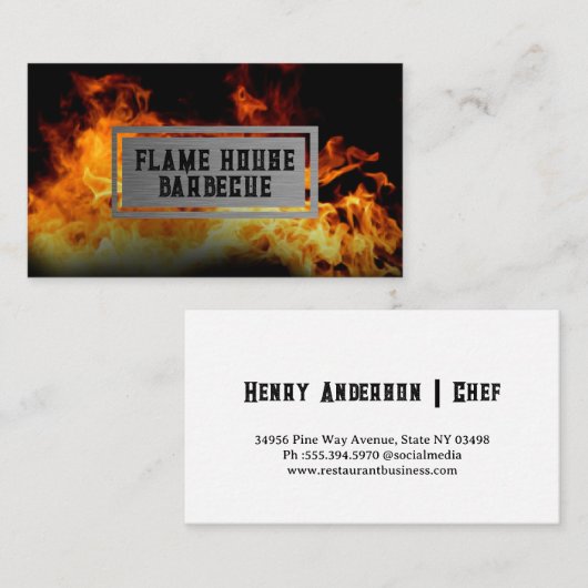 Vuur Achtergrond Visitekaartje (Voorkant / Achterkant)