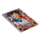Vuur ademende draak Goud En Rood Notitieboek (Rechterzijde)