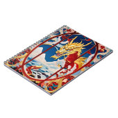 Vuur ademende draak Goud En Rood Notitieboek (Linkerzijde)