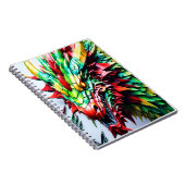 Vuur ademende draak Groen en Rood Notitieboek (Rechterzijde)