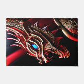 Vuur ademende draak rode en gouden schalen deurmat (Voorkant)