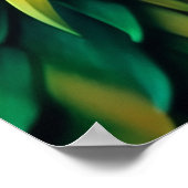 Vuur ademende draak rood, groen en gele schaal poster (Hoek)